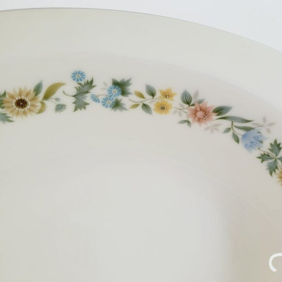 Royal Doulton Pastorale Oval Serving Bowl Floral Band, Vintage c.1970-90 England - Picture 10 of 11